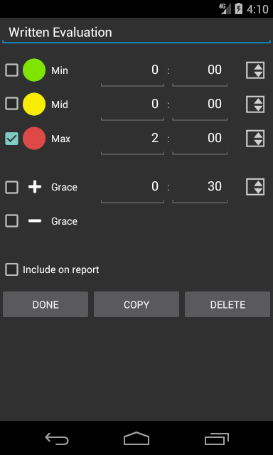 Timer4TM, version 2, define a timer Smaller screenshot from the same timer app version